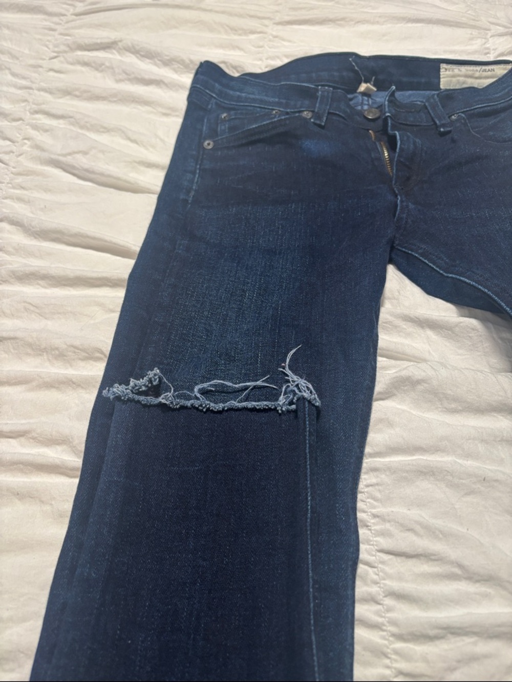 rag & bone Women's Skinny Jeans - Dark Blue Wash